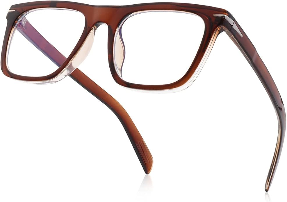 Image of Blue Light Glasses for Men Women Trendy Square Frame Blue Light Blocking Lens Computer Eyeglasses