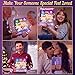 Anniversary Card, Music & Light Pop up Valentine's Card with Fireworks Flowers Gifts for Him Her Husband Wife Couple (Purple)