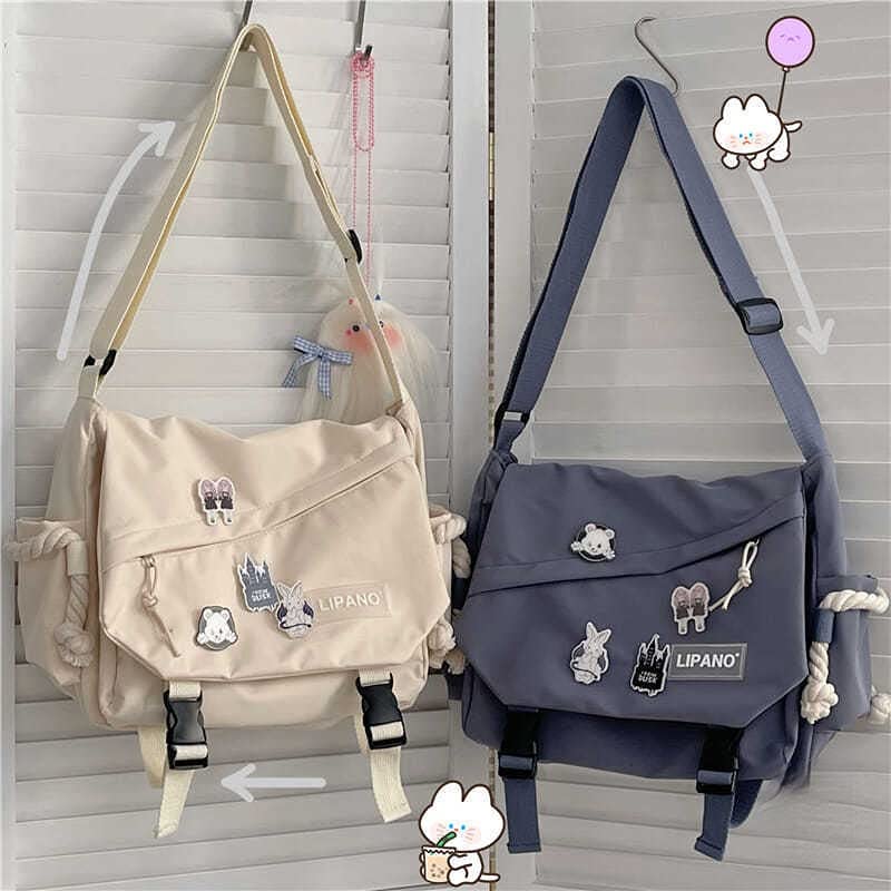 Bolso bandolera de nylon kawaii para mujer miniatura 2