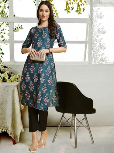 Image of Tee Projekt Straight Kurta & Pant for Women Ethnic Kurta Set for Women (Pack of 2)