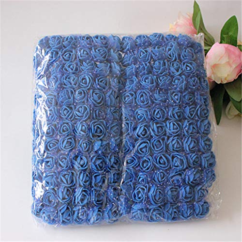 Kubert Foam Rose Fake Flowers for Crafts 144 pcs 2 cm Mini Wreaths Artificial Flower Bouquet Multicolor Rose Flower Wedding Scrapbooking Decoration