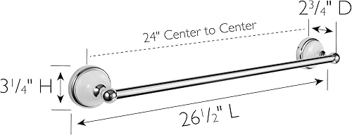 Miniatura 5 de Design House Accesorios de baño Savannah, cromo pulido y blanco