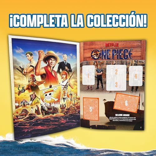 Bizak One Piece Cards Offizielles Album mit 10 Stickern, Sammlung von 200 Stickern mit holografischen und gestanzten Designs, inspiriert von Staffeln 1 und 2 (64395001)