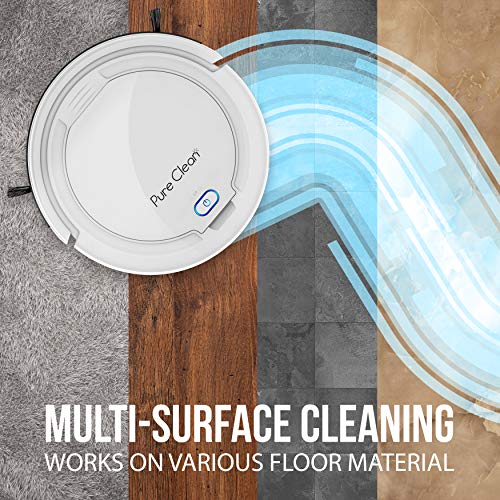 Image of SereneLife Smart Automatic Robotic Vacuum Cleaner - Slim Rechargeable Electric Automatic Robot Vacuum Cleaner w /,Self Programmed Navigation, Anti-fall Sensors (Carpet, Hardwood, Linoleum, Tile), White