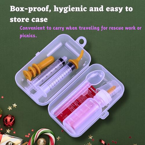HATELIPET Kitten bottle, Kitten Nursing Bottle Syringes, Feeding Kit for Kittens Puppies, Medicine Dropper, Pacifier made of food grade silicone in many sizes, Safely stored in a sturdy carrying case. - Image 3