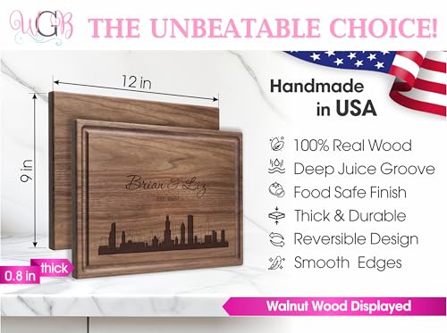 Tabla de cortar rectangular de madera personalizada miniatura 3