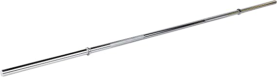 Body-Solid Standard Barbell - Ideal for Squats, Deadlifts, and Rows - Suitable for Home & Commercial Gym - Perfect for Standard Weight Plates