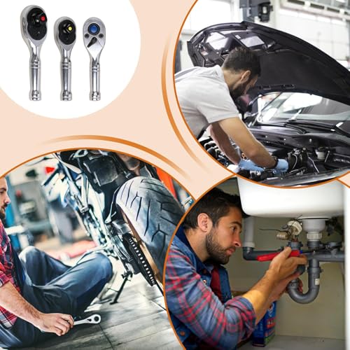 Clé à cliquet en acier au chrome vanadium durable pour l'assemblage mécanique - 5