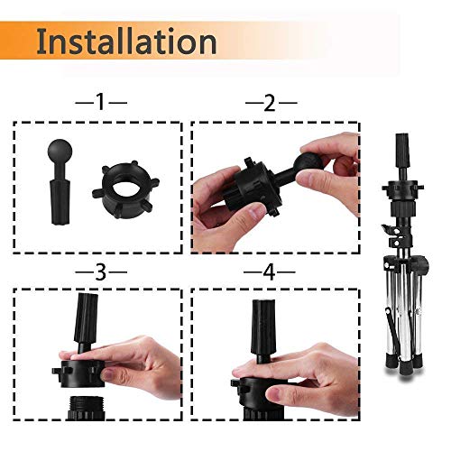 Mini Tripod Stand Holder Adjustable Cosmetology Hairdressing Training Head Mannequin Tripod - Thumbnail 6