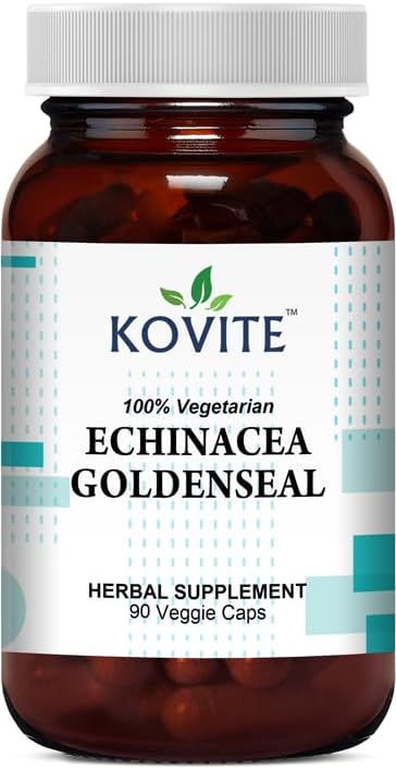 Echinacea Goldenseal 100% Vegetariano - 90 Cápsulas Vegetales