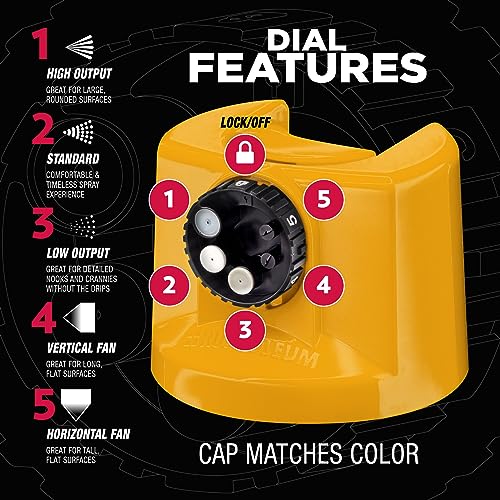 Image of Rust-Oleum Stops Rust Custom 5-in-1 Spray Paint, Gloss Tuscan Sun | Rust Preventive Enamel, Multi Surface (Metal, Wood and More), Adjustable Dial for Better Control, Fast Dry, Comfort Tip