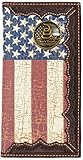 Custom Don't Tread On Me American Flag Long Wallet with a Distressed United States Flag