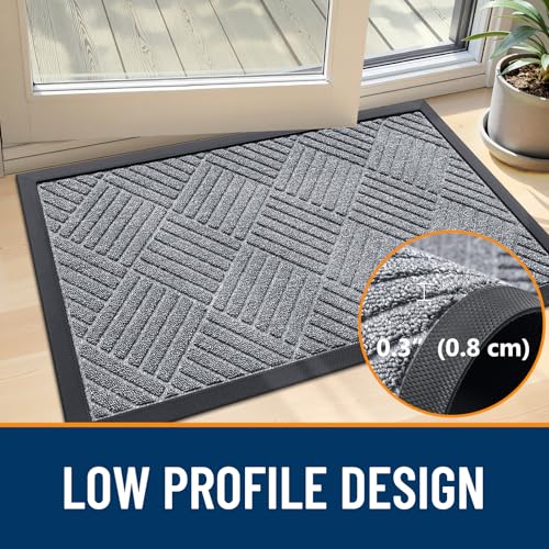 Image of OLANLY Front Door Mat Outside Entrance, Waterproof Heavy-Duty Doormat