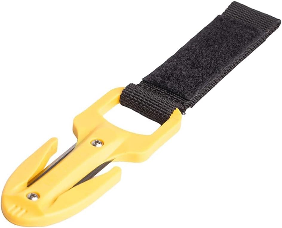 Scuba Diver Twin Line Cutter: Compact, Rust, and Portable Emergency Cutting Tool for Diving and Spearfishing - Yellow