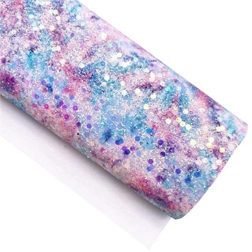 Tissu vinyle pailleté sans perte de paillettes similicuir feutrine souple pour diy facile