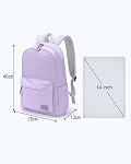 HOMIEE Sac à dos casual élégant léger, sac à dos pour ordinateur portable imperméable, sac de jour pour les voyages/école/cuisine/travail (Violet)