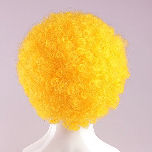 Amscan Curly Party Wig Costume, Yellow,11" X 8" #TOP1