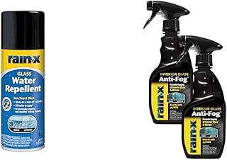 Glass Treatment Bundle: 12 oz. Water-Repellent Aerosol & 12 oz. Interior Anti-Fog Spray (Pack of 2)