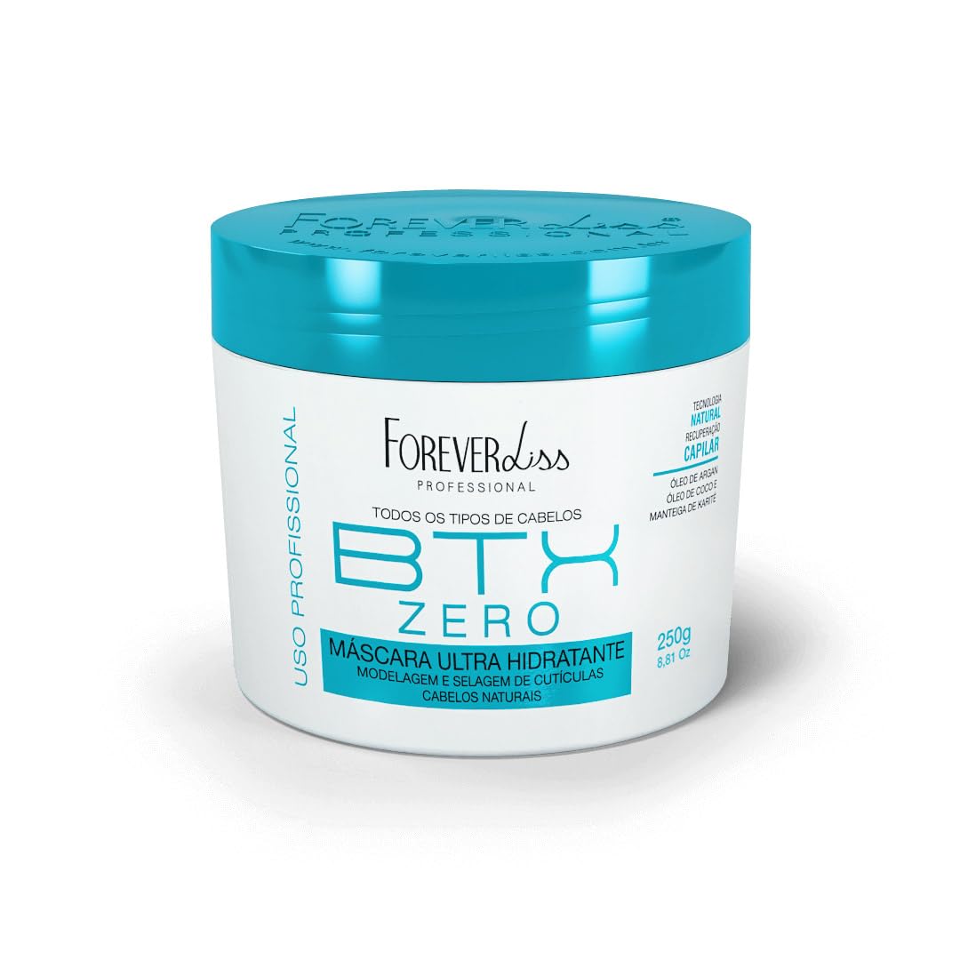 Forever Liss Professional «BTOX Orgânico» Crema alisadora para el cabello, alisado perfecto y natural, con aceite de argán, coco y manteca de karité, 250 g