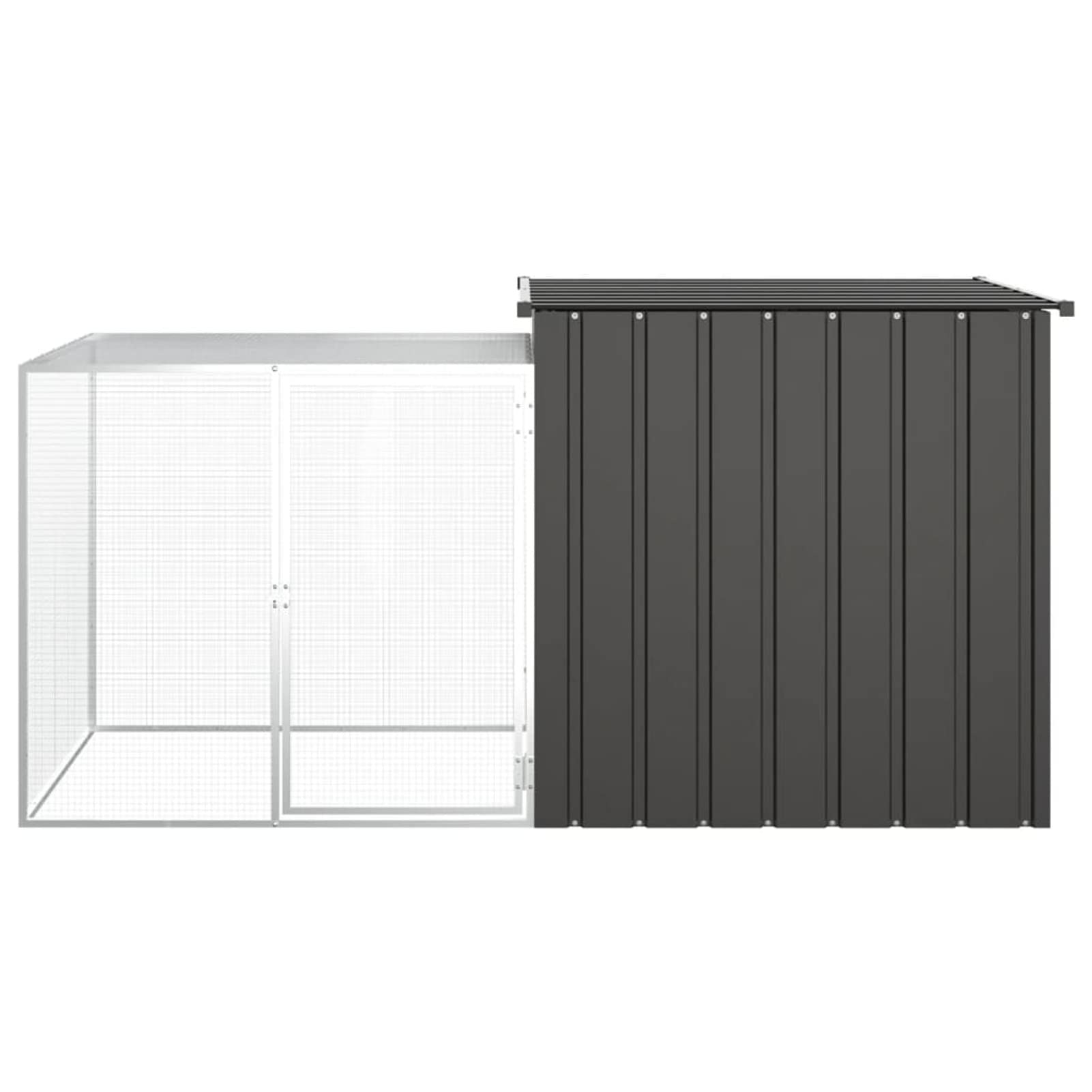 ZEYUAN Jaula de gallinas Acero galvanizado Antracita 200x91x100 cm, Jaulas para Conejos, Jaula Cobaya, Jaula Hamster, Jaula para Gatos, Jaula Chinchilla, Recinto para Conejos - SPU:171544