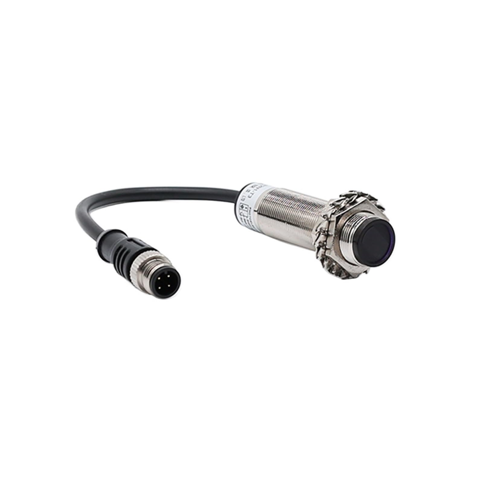 PXQCHAVLN M18 MH18 photoelectric Sensor with Connector Diffuse Reflector Through-Beam Proximity Switch(Diffuse 10cm-01,NPN NO)