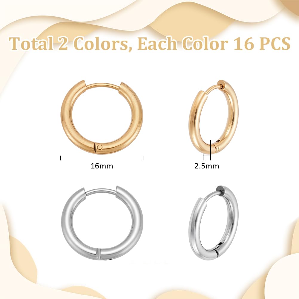 Boucles D'oreilles DIY Bijoux UNICRAFTALE Lot 24 Boucles D'Oreilles Huggie Hoop Dorées 14mm – Anneaux Acier Inox Hypoallergéniques – Idéal DIY Bijoux Boucles D'oreilles DIY Bijoux UNICRAFTALE Lot 24 Boucles D'Oreilles Huggie Hoop Dorées 14mm – Anneaux Acier Inox Hypoallergéniques – Idéal DIY Bijoux