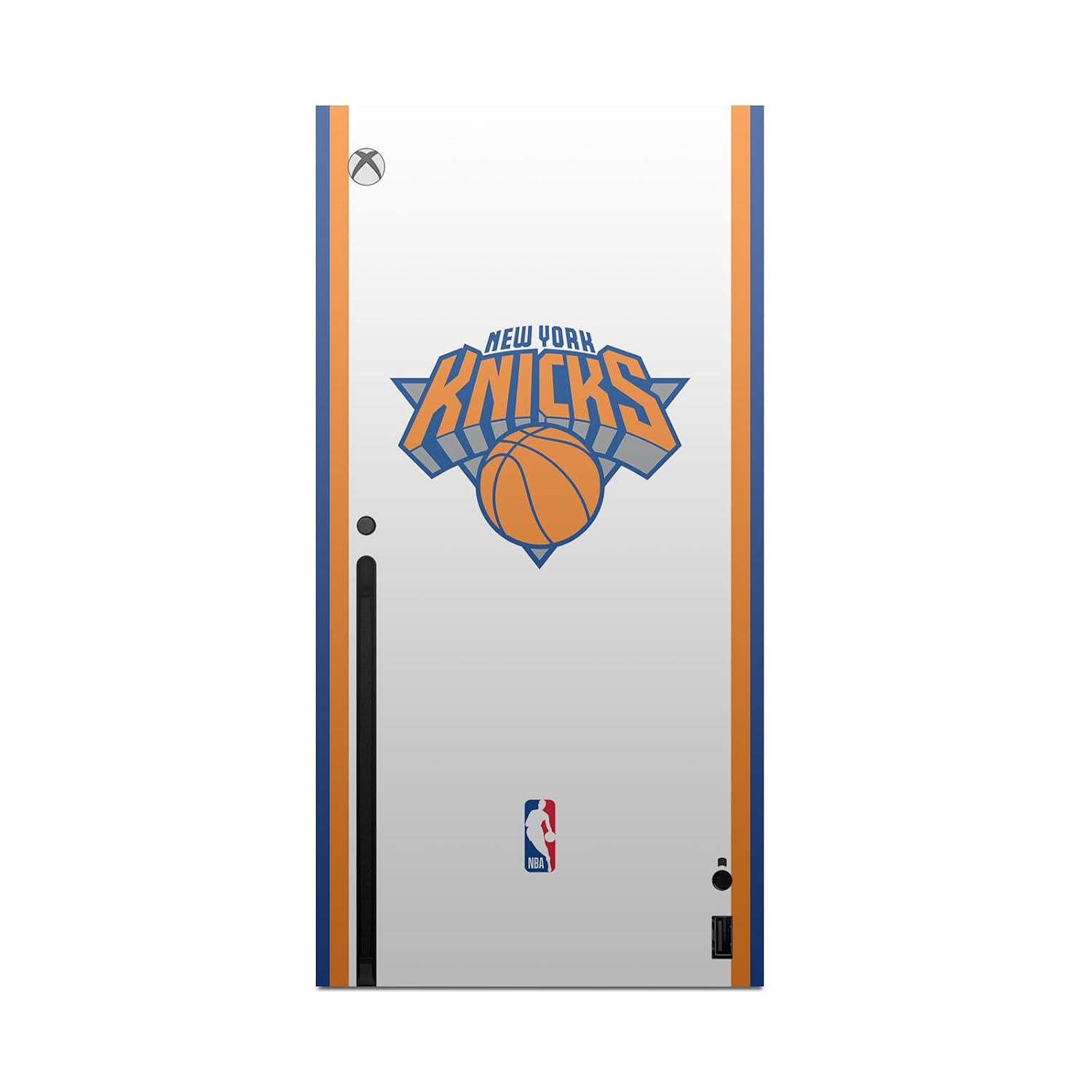 Head Case Designs Officially Licensed NBA White Design New York Knicks Logo Vinyl Sticker Gaming Skin Decal Cover Compatible With Xbox Series X Console