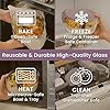Bentgo Glass Salad Container - 7.6-Cup Salad Bowl with Airtight Lid, Leak-Proof Sauce Container, 4-Compartment Bento Tray & Reusable Fork - BPA-Free for Meal Prep, Office & More (Lavender)