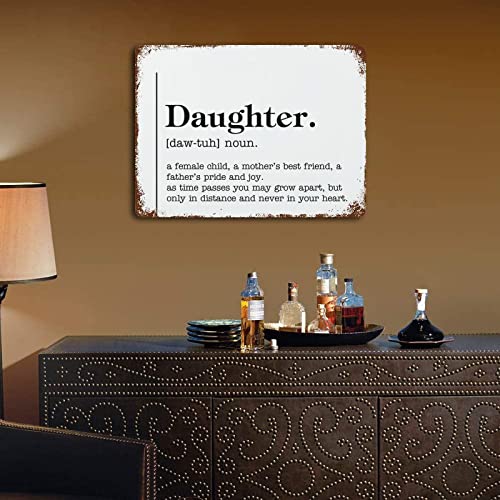 Metal Signs Outdoor Definition Noun Daughter Metal Signs 12"X16" Inspirational Novelty Tin Plaque Plate Retro Vintage For Home Coffee Wall Decor #TOP4