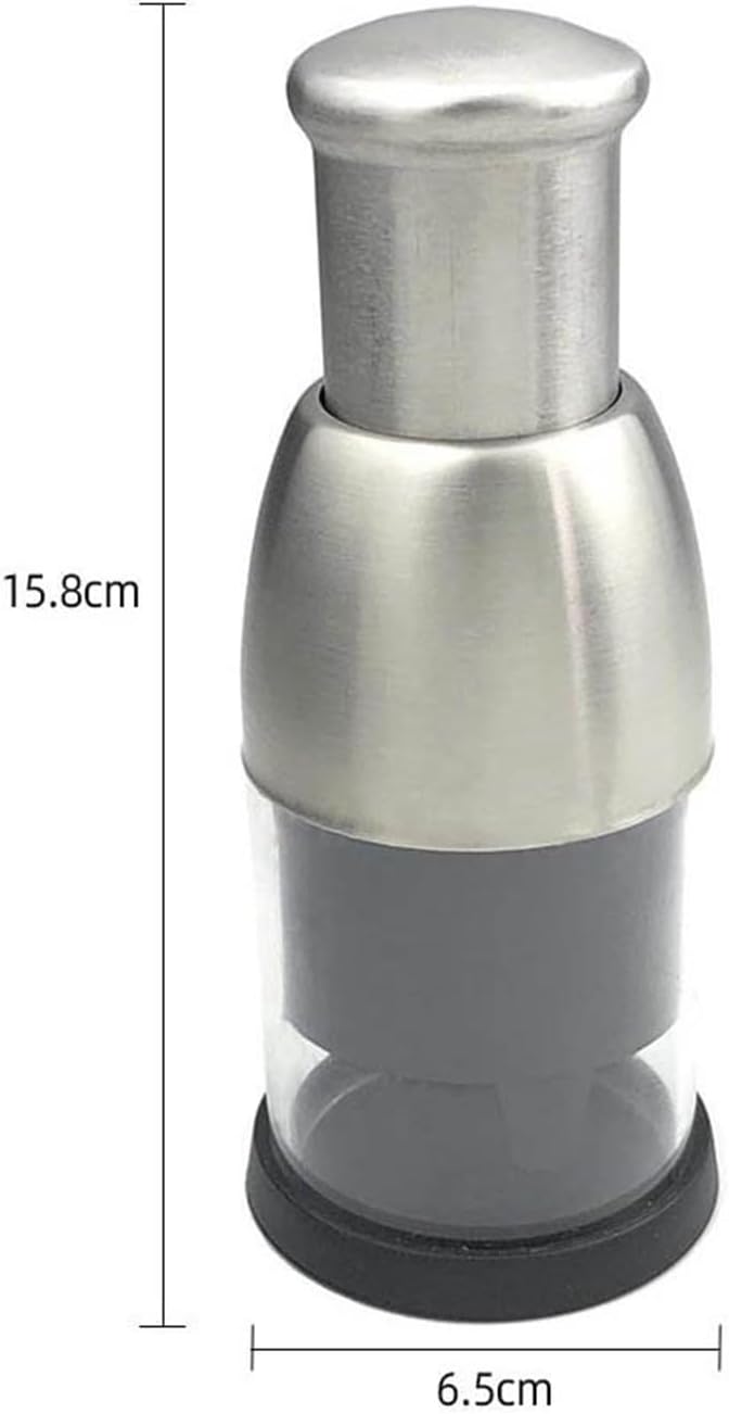 Mini Chopper Garlic Chopper Onion Cutter Garlic Mill Garlic Garlic Press Vegetable Chopper For Garlic Vegetables Manual Garlic Press, 15.8x6.5cm, Silver