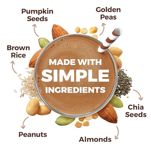 Image of Orgain Organic Simple Vegan Protein Powder,Chocolate-20g Plant Based Protein,Made with Less Ingredients,No Artificial Sweeteners,Gluten Free,No Dairy /Lactose,1.25 lb (Packaging May Vary) (Pack of 6)