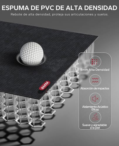 HAPBEAR Esterilla Yoga Grande, 183×116cm /198×137cm×6mm, Con Correas de Velcro y Bolsa de Transporte, Antideslizante Colchoneta Deporte Fitness, Yoga Mat en Casa para Mujeres y Hombres - Imagen 4