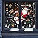 Produktbild UMIPUBO Weihnachtsfenster-Aufkleber, Dekoration, DIY, Fenster, Aufkleber, Schneemann, Weihnachtsdekoration, abnehmbar, statisch, Aufkleber (Weihnachten)
