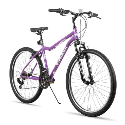 HH HILAND Women 26 Inch Mountain Bike, Bicicleta para Hombres y Mujeres con 21 Velocidades, Bicicleta de Montaña con Cuadro de Acero de Alto Carbono, MTB Deportiva para Hombres Adulto Morado