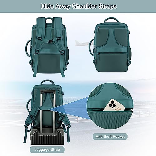 Image of Sinaliy Travel Backpack for Men, 40L Carry On Backpack, 17 Inch Laptop Backpack, Waterproof Backpack, College Bookbag, Person Item Flight Approved Trave Bag for Women