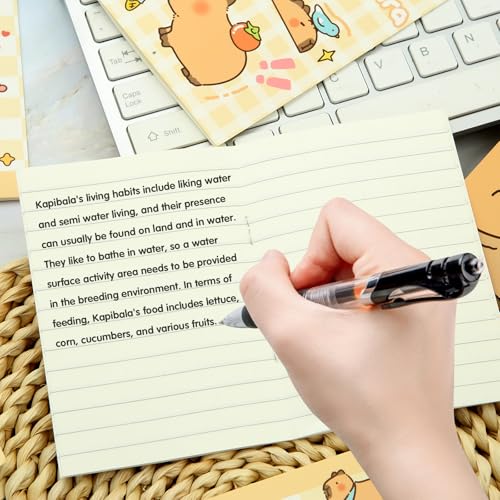 Image of Geluode Capybara Pocket Notebooks, 10 Packs in 4 Designs 3.2 inch x 4.7 inch Cute Waterproof Mini NotePad Diary for Birthday Gifts Stocking Stuffers Office Business School Kids Students Rewards