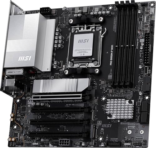 Image of MSI PRO B850M-P WIFI Motherboard,ATX-Supports AMD Ryzen 9000-7000 Processors,AM5-DDR5 Memory Boost (8200+ MT /s OC),PCIe 5.0 x16&4.0x16,M.2 Gen5,Wi-Fi 7,5G LAN+HIGH-SPEED DDR5 RAM 16GB (1x 16GB) Bundle