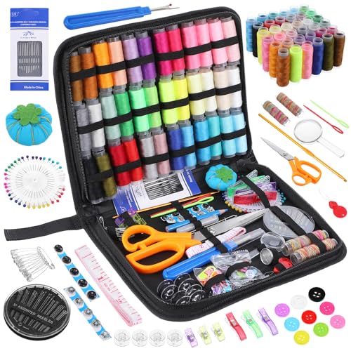 Kit de couture de 213 pièces MAQUITA, accessoires mercerie pour débutant et adulte