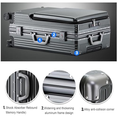 Elegance Cabin Suitcase Matte 100% PC Hard Trolley Travel Hand Luggage with 4 Swivel Double Wheels and TSA Lock,4,20in2