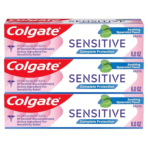 Colgate Sensitive Toothpaste, Complete Protection, Mint - 6 Ounce (Pack of 3)