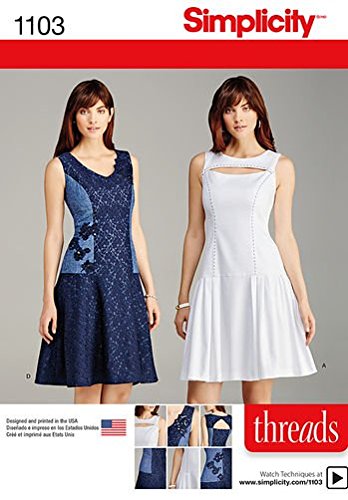 Patron de couture robe Simplicity S0372 femme petite taille ajustée H5
