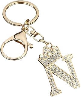 Initial Letter Keychain Gift for Women Girls Cute Backpack Car Key Accessories