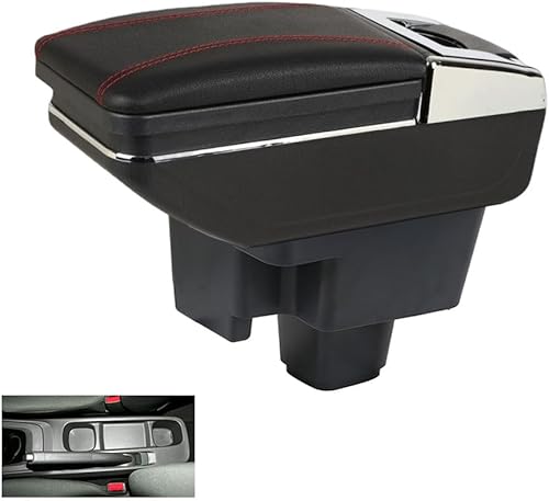 Vista 73 de Caja de reposabrazos de automóvil para Renault Duster 2019-2022, caja de reposabrazos de cuero negro de alta calidad para automóvil, caja