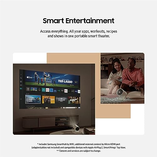 Samsung SP-LFF3CLAXZA 30 Inch - 100 Inch The Freestyle 2Nd Gen With Gaming Hub Smart Portable Projector thumb #4