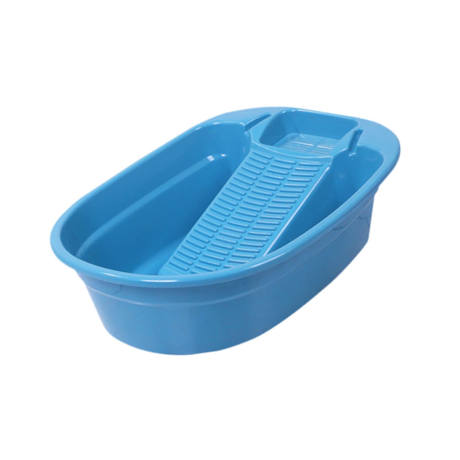 PIXZCSA Mini Hand Washboard With Laundry Basin Cleaning Baby Clothes Providing Ample Space And Easy Laundry Bucket Is Made Of PP And Is Designed To Withstand Regular While, blue, 41x32.5x15cm