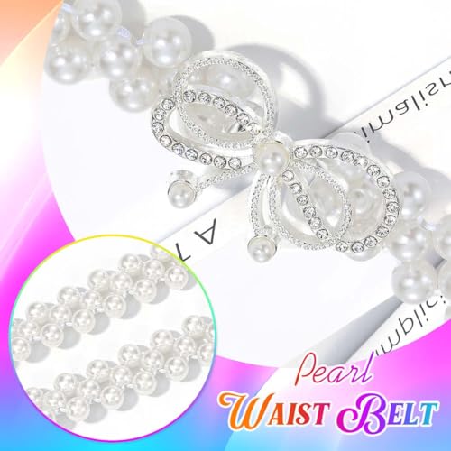 COSYDAYS Pearl Belts for Dress Elastic for Women3