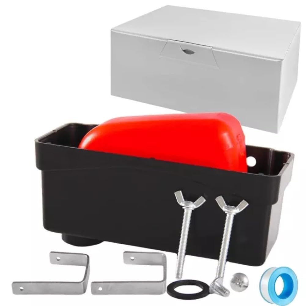 Valvola galleggiante per serbatoio dell'acqua, confezione da 2, regolatore | Questa valvola a galleggiante automatica mantiene livelli d'acqua costanti in vasche e stagni per evitare il trabocco senza