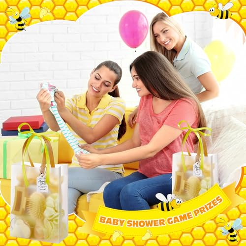 74Pcs Baby Shower Prizes for Game Winners Baby Shower Favors Gifts including Headband Hair Brush Jewelry Box with Gift Bag for Baby Shower Game Prizes Wedding Bridal Shower Favors (Yellow)