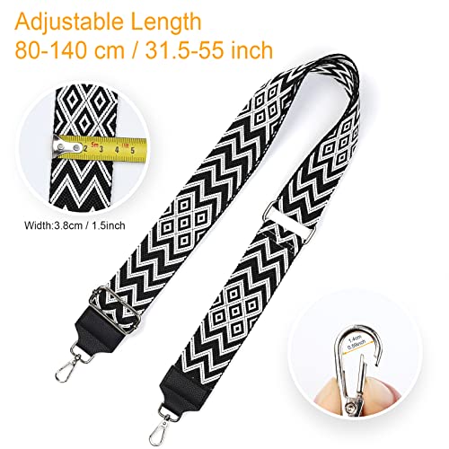 AiQInu Taschengurte zum Wechseln Verstellbarer Schultergurt Breit 3.8cm, Längenverstellbarer 80-140cm Schulterriemen für Schultertasche Tragetaschen und Handtaschen,DIY Zubehör für Tasche