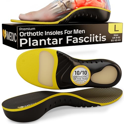 iMedic Orthotic Insoles for Plantar Fasciitis Size L UK 9-11 – Arch Support for Women and Men –...